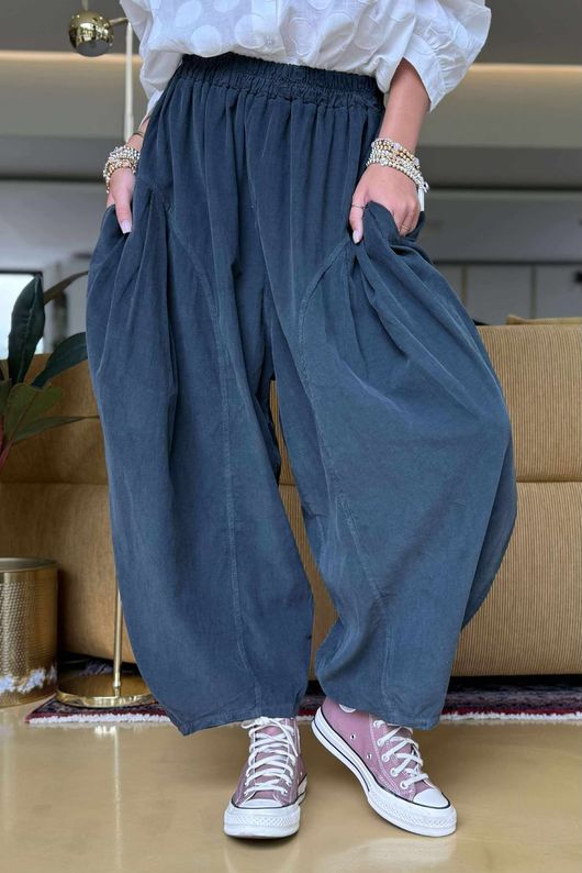 Made in Italy Cooper Needlecord Sia Pant Charcoal